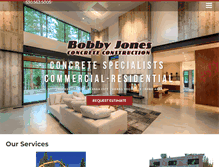 Tablet Screenshot of bobbyjonesconcrete.com